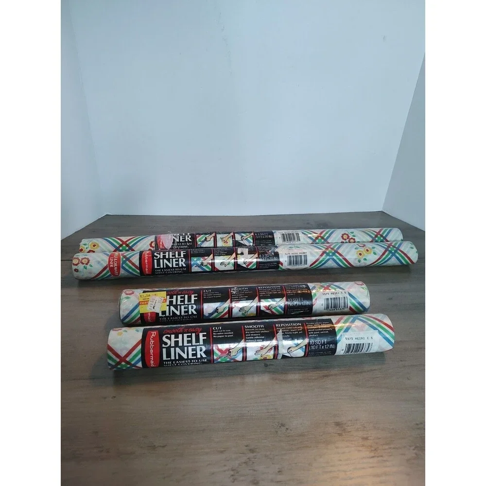 4 Rolls VTG Kitchen Rubbermaid Shelf Liner Floral 1980’s  Heidi New, Old Stock